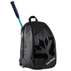 Salming Multi Sport Backpack Racquet Bag (Black) -Racket Equipment Store 1159873 0101 with racquet