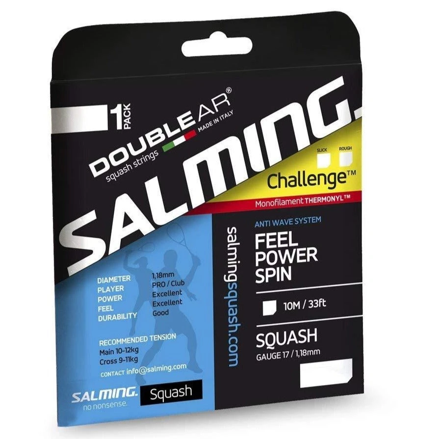 Salming Challenge Slick 17 Squash String (Red) 1 Salming Challenge Slick 17 Squash String (Red)