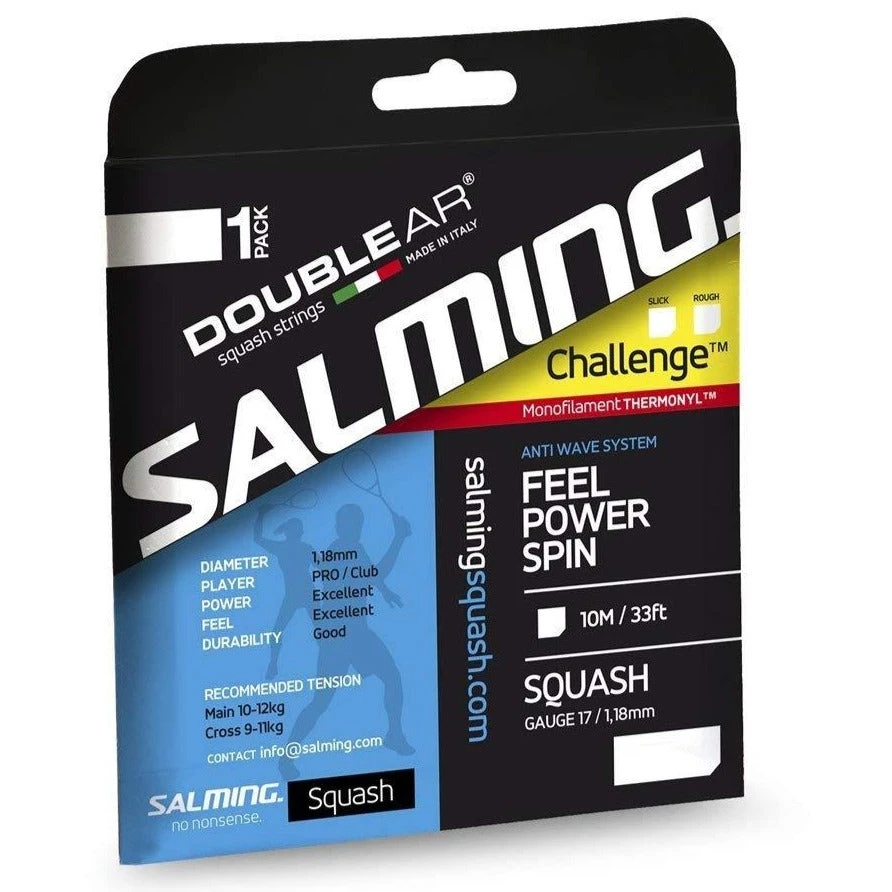 Salming Challenge Slick 17 Squash String (Royal Blue) 1 Salming Challenge Slick 17 Squash String (Royal Blue)