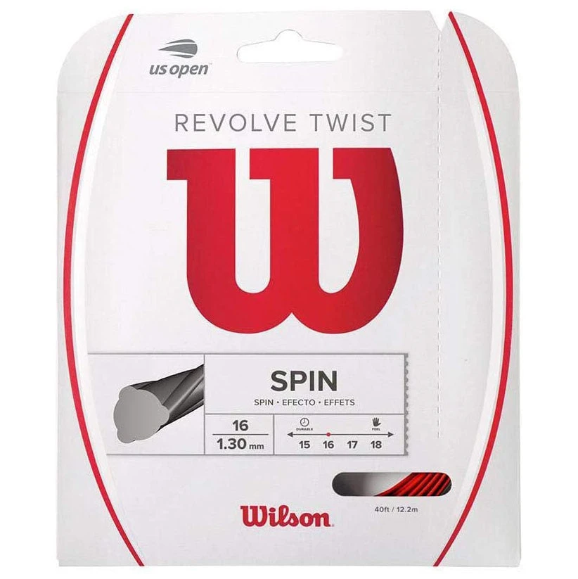 Wilson Revolve Twist 16/1.30 Tennis String (Red) 1 Wilson Revolve Twist 16/1.30 Tennis String (Red)