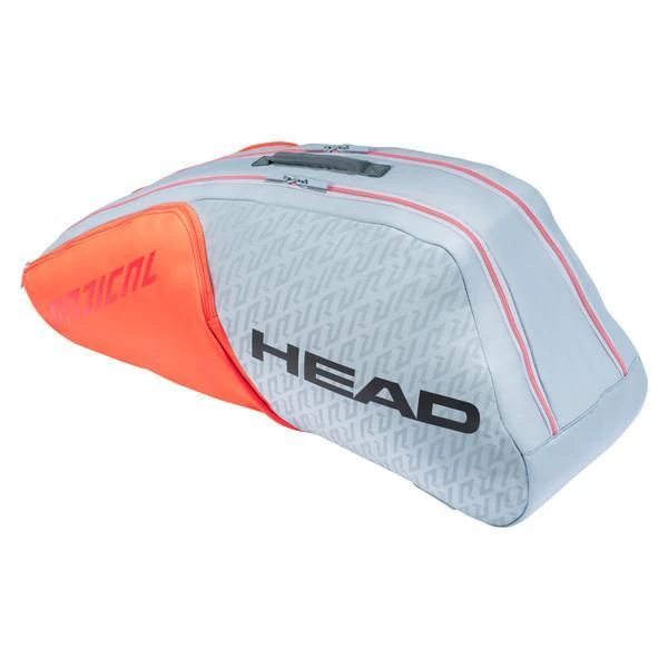 Head Radical Combi 6 Pack Racquet Bag (Grey/Orange) 2 Head Radical Combi 6 Pack Racquet Bag (Grey/Orange) - Image 2