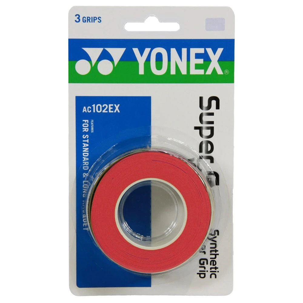 Yonex Super Grap Overgrip 3 Pack (Red) 1 Yonex Super Grap Overgrip 3 Pack (Red)