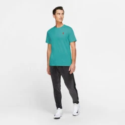 Nike Men's Court Top (Washed Teal) -Racket Equipment Store BV5809 392 PHSYM002 3144