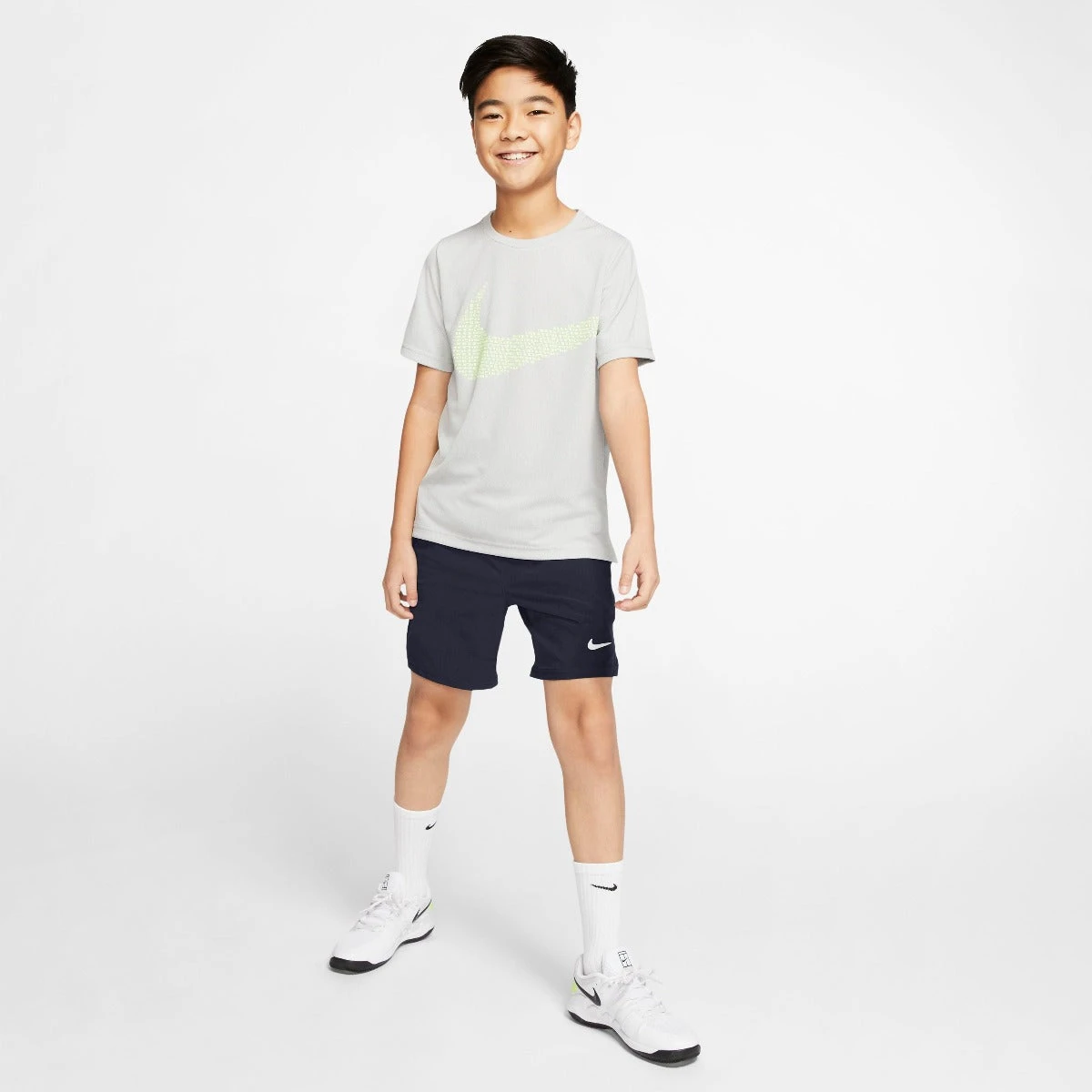 Nike Boy's Court Flex Ace Shorts (Obsidian/White) 5 Nike Boy's Court Flex Ace Shorts (Obsidian/White) - Image 5