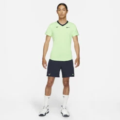 Nike Men's Rafa Dri-FIT ADV Top (Lime Glow/Obsidian) -Racket Equipment Store CV2802 345 PHSYM002 3144