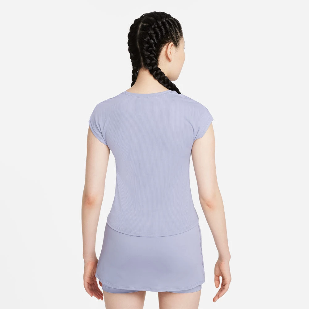 Nike Women's Dri-FIT Victory Top (Indigo Haze/White) 3 Nike Women's Dri-FIT Victory Top (Indigo Haze/White) - Image 3