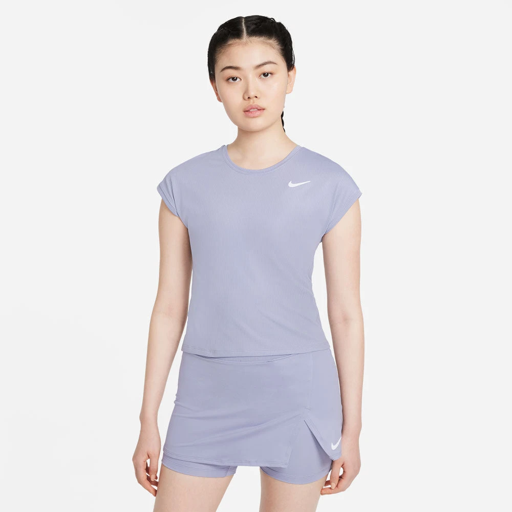 Nike Women's Dri-FIT Victory Top (Indigo Haze/White) 1 Nike Women's Dri-FIT Victory Top (Indigo Haze/White)