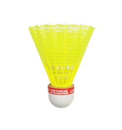 Carlton F2 Nylon Badminton Shuttlecocks (Yellow) (Red Cap) 5 Carlton F2 Nylon Badminton Shuttlecocks (Yellow) (Red Cap) -Racket Equipment Store Carlton F2 Badminton Shuttle Yellow Red Cap Single