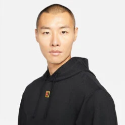 Nike Men's Fleece Heritage Tennis Hoodie (Black) -Racket Equipment Store DA5711 010 PHSYM001 3144