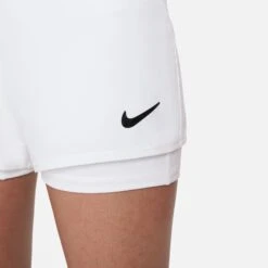 Nike Girls' Dri-FIT Victory Shorts (White/Black) 13 Nike Girls' Dri-FIT Victory Shorts (White/Black) -Racket Equipment Store DB5612 100 PHSYM002 3144