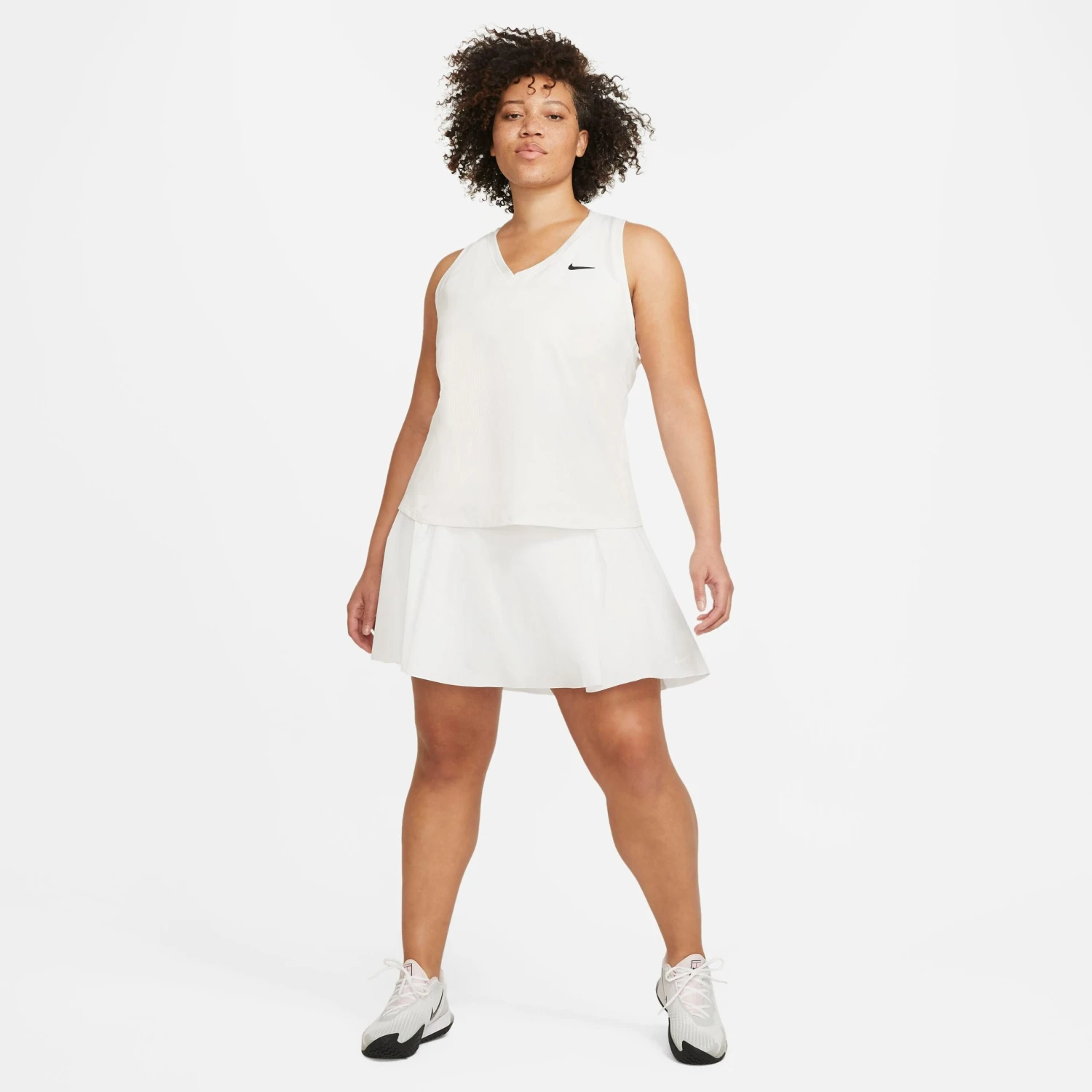 Nike Women's Dri-FIT Club Tennis Skirt (White/Black) 5 Nike Women's Dri-FIT Club Tennis Skirt (White/Black) - Image 5