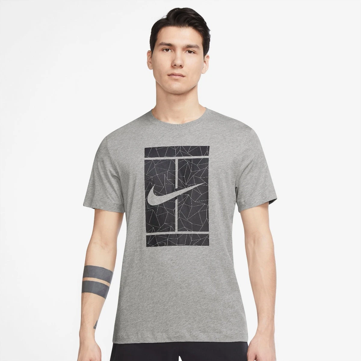 Nike Men's Seasonal Tennis Top (Grey) 1 Nike Men's Seasonal Tennis Top (Grey)