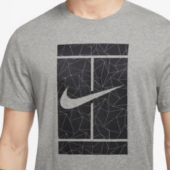 Nike Men's Seasonal Tennis Top (Grey) 5 Nike Men's Seasonal Tennis Top (Grey) -Racket Equipment Store DD8404 063 PHSYM001 3144
