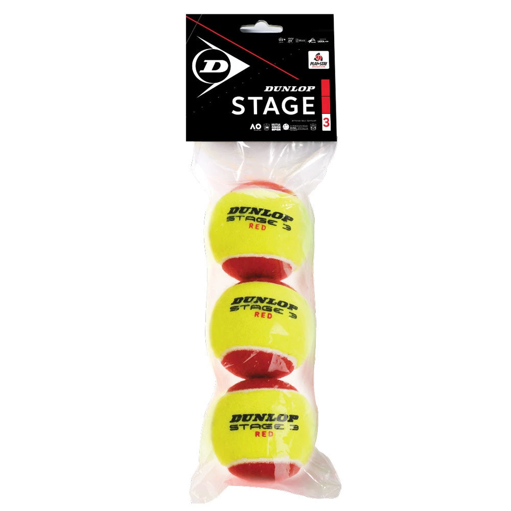 Dunlop Stage 3 Red Junior Tennis Balls 1 Dunlop Stage 3 Red Junior Tennis Balls