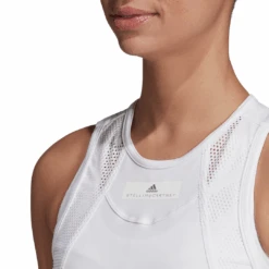 Adidas Women's Stella McCartney Tank Top (White) -Racket Equipment Store EA3122 APP on model detail 1 white
