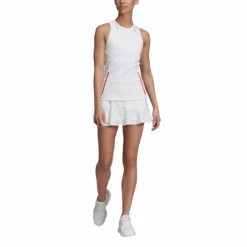 Adidas Women's Stella McCartney Tank Top (White) -Racket Equipment Store EA3122 APP on model standard outfit white