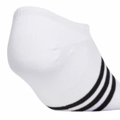 Adidas Women's Superlite 3 Stripe No-Show Socks (Black/Grey/White) 7 Adidas Women's Superlite 3 Stripe No-Show Socks (Black/Grey/White) -Racket Equipment Store EW9821 HDW photo detail 1 white
