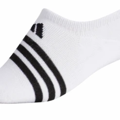 Adidas Women's Superlite 3 Stripe No-Show Socks (Black/Grey/White) 6 Adidas Women's Superlite 3 Stripe No-Show Socks (Black/Grey/White) -Racket Equipment Store EW9821 HDW photo detail 2 white