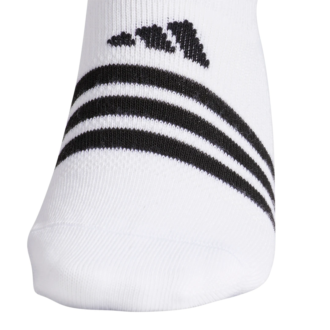 Adidas Women's Superlite 3 Stripe No-Show Socks (Black/Grey/White) 2 Adidas Women's Superlite 3 Stripe No-Show Socks (Black/Grey/White) - Image 2