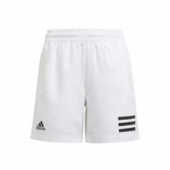 Adidas Boys Club 3 Stripes Shorts (White/Black)