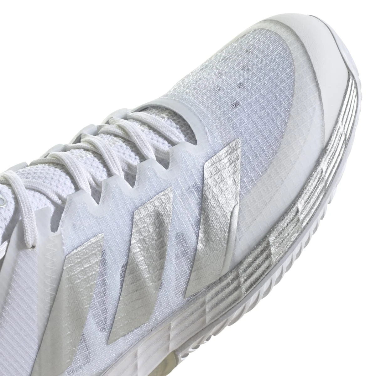 Adidas Adizero Ubersonic 4 Women's Tennis Shoe (White/Silver/Grey) 9 Adidas Adizero Ubersonic 4 Women's Tennis Shoe (White/Silver/Grey) - Image 9