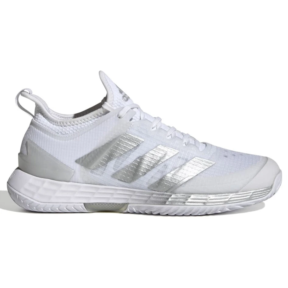 Adidas Adizero Ubersonic 4 Women's Tennis Shoe (White/Silver/Grey) 1 Adidas Adizero Ubersonic 4 Women's Tennis Shoe (White/Silver/Grey)