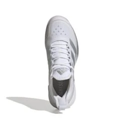 Adidas Adizero Ubersonic 4 Women's Tennis Shoe (White/Silver/Grey) 13 Adidas Adizero Ubersonic 4 Women's Tennis Shoe (White/Silver/Grey) -Racket Equipment Store GW2513 3 FOOTWEAR Photography TopPortraitView white