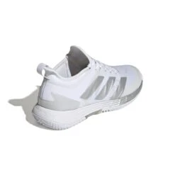 Adidas Adizero Ubersonic 4 Women's Tennis Shoe (White/Silver/Grey) 15 Adidas Adizero Ubersonic 4 Women's Tennis Shoe (White/Silver/Grey) -Racket Equipment Store GW2513 7 FOOTWEAR Photography BackLateralTopView white