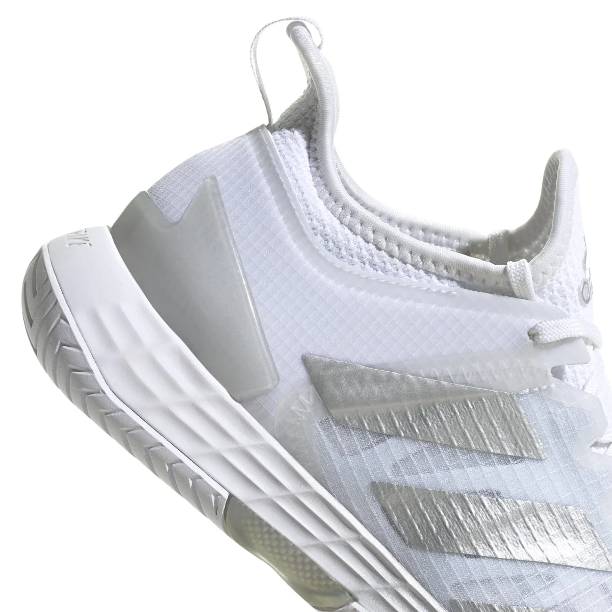 Adidas Adizero Ubersonic 4 Women's Tennis Shoe (White/Silver/Grey) 7 Adidas Adizero Ubersonic 4 Women's Tennis Shoe (White/Silver/Grey) - Image 7
