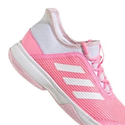 Adidas Adizero Club Junior Tennis Shoe (Pink/White) -Racket Equipment Store GX1855 9 FOOTWEAR Photography DetailView2 white