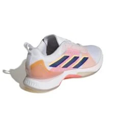 Adidas Avacourt Women's Tennis Shoe (White/Indigo/Orange) -Racket Equipment Store GZ0690 7 FOOTWEAR Photography BackLateralTopView white