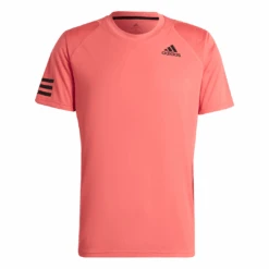 Adidas Men's 3 Stripes Club Top (Semi Turbo/Black) 13 Adidas Men's 3 Stripes Club Top (Semi Turbo/Black) -Racket Equipment Store HB9075 APP photo front white