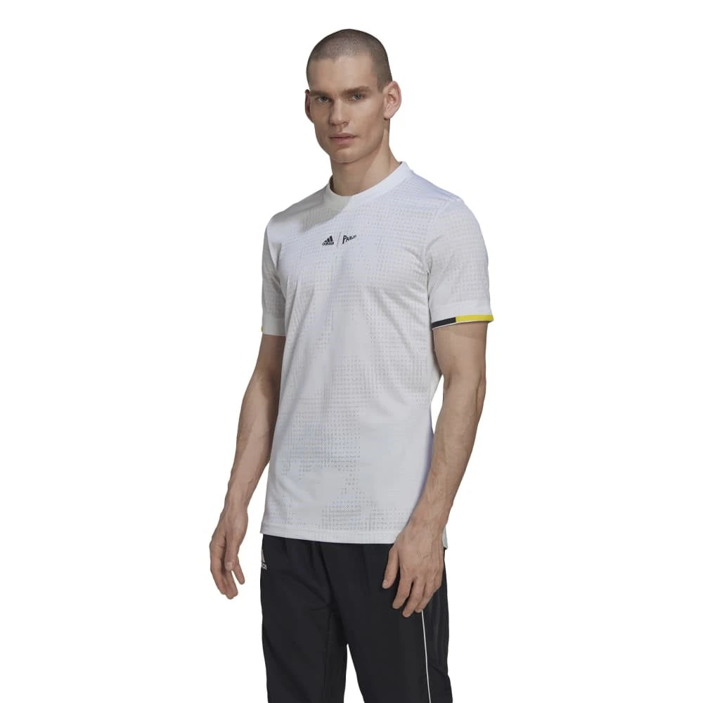 Adidas Men's London Top (White/Yellow) 2 Adidas Men's London Top (White/Yellow) - Image 2