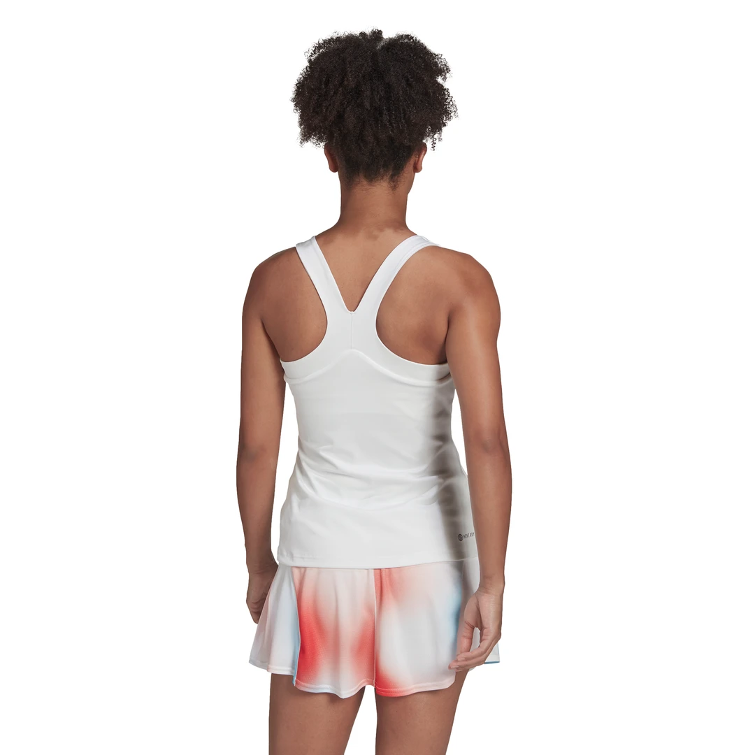 Adidas Women's Tennis Y-Tank Top (White) 3 Adidas Women's Tennis Y-Tank Top (White) - Image 3