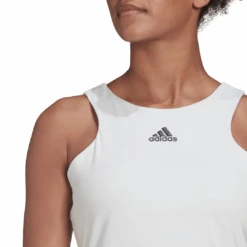 Adidas Women's Tennis Y-Tank Top (White) 12 Adidas Women's Tennis Y-Tank Top (White) -Racket Equipment Store HF0842 APP on model detail 1 white