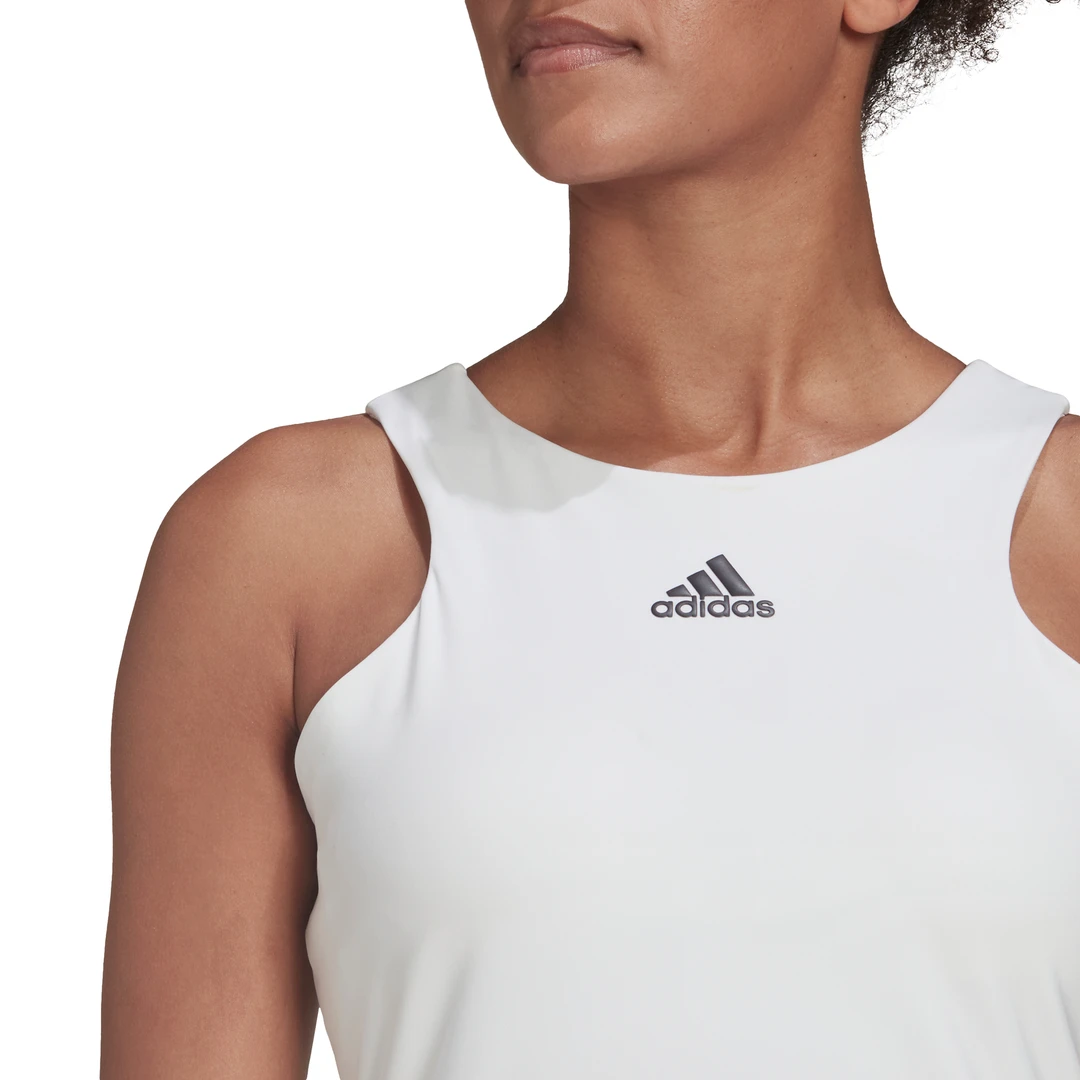 Adidas Women's Tennis Y-Tank Top (White) 5 Adidas Women's Tennis Y-Tank Top (White) - Image 5