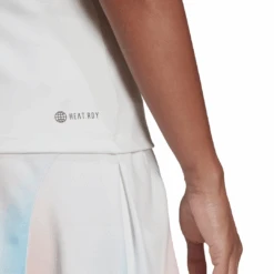 Adidas Women's Tennis Y-Tank Top (White) 14 Adidas Women's Tennis Y-Tank Top (White) -Racket Equipment Store HF0842 APP on model detail 2 white