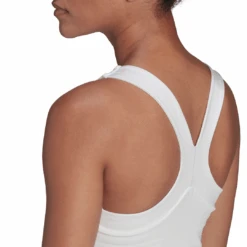 Adidas Women's Tennis Y-Tank Top (White) 13 Adidas Women's Tennis Y-Tank Top (White) -Racket Equipment Store HF0842 APP on model detail 3 white