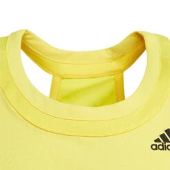 Adidas Girl's Club Tank Top (Beam Yellow) 7 Adidas Girl's Club Tank Top (Beam Yellow) -Racket Equipment Store HN6304 6 APPAREL Photography DetailView3 transparent