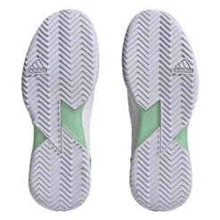 Adidas Adizero Ubersonic 4 Women's Tennis Shoe (White) 9 Adidas Adizero Ubersonic 4 Women's Tennis Shoe (White) -Racket Equipment Store HQ8390 4 FOOTWEAR Photography BottomView transparent 1