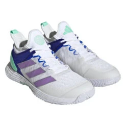 Adidas Adizero Ubersonic 4 Women's Tennis Shoe (White) 10 Adidas Adizero Ubersonic 4 Women's Tennis Shoe (White) -Racket Equipment Store HQ8390 6 FOOTWEAR Photography FrontLateralTopView transparent