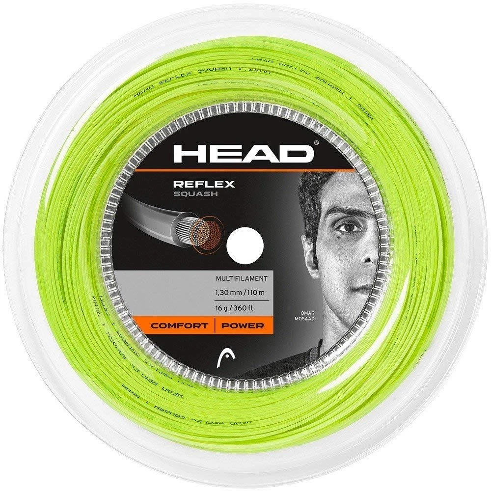 Head Reflex 20 Squash String Mini Reel (Yellow) 1 Head Reflex 20 Squash String Mini Reel (Yellow)