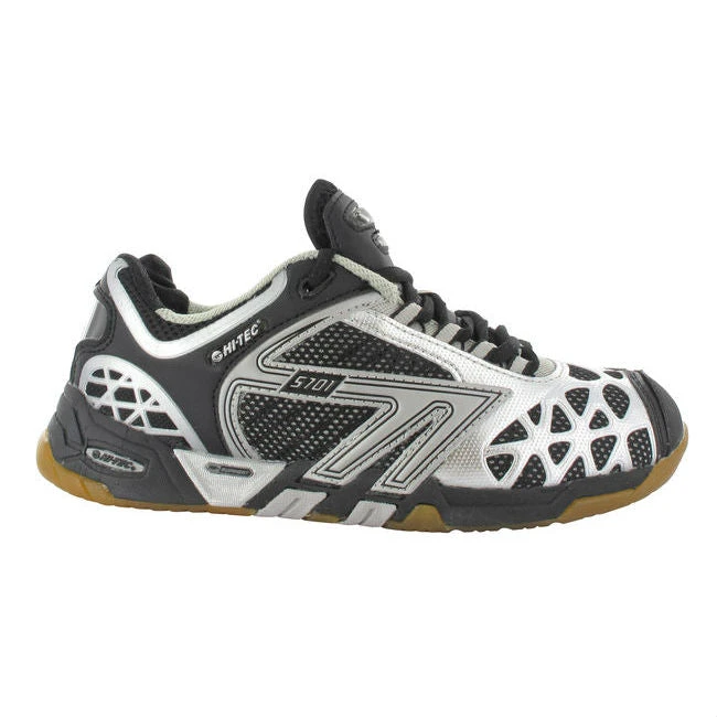 Hi-Tec S701 Mens Indoor Court Shoe (Black/Silver) 1 Hi-Tec S701 Mens Indoor Court Shoe (Black/Silver)