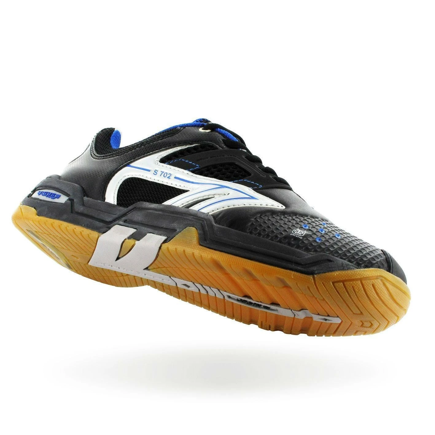Hi-Tec S702 Men's Indoor Court Shoe (Black/White/Blue) 2 Hi-Tec S702 Men's Indoor Court Shoe (Black/White/Blue) - Image 2