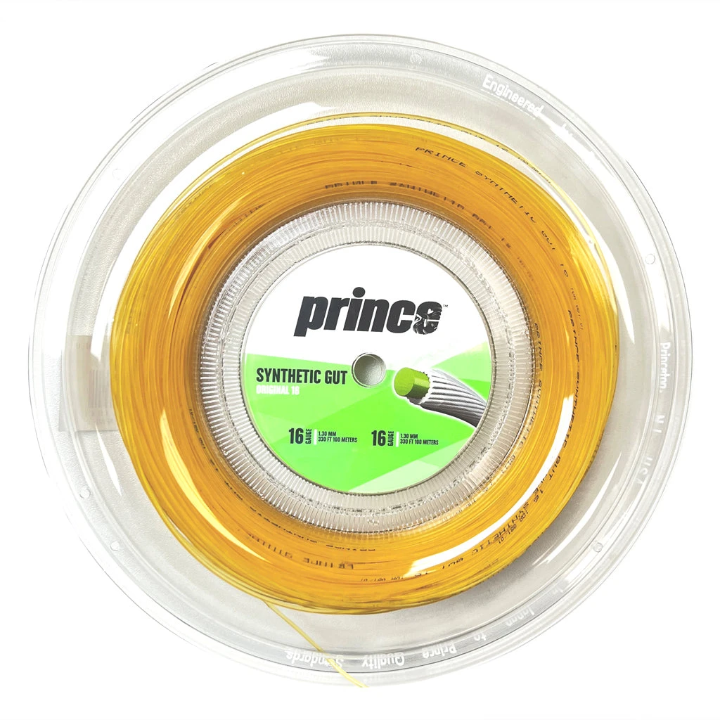 Prince Synthetic Gut 16/1.30 Tennis String Mini Reel (Gold) 1 Prince Synthetic Gut 16/1.30 Tennis String Mini Reel (Gold)