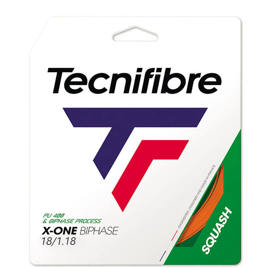 Tecnifibre X-One Biphase 18 Squash String (Orange) Cut From Reel 2 Tecnifibre X-One Biphase 18 Squash String (Orange) Cut From Reel - Image 2