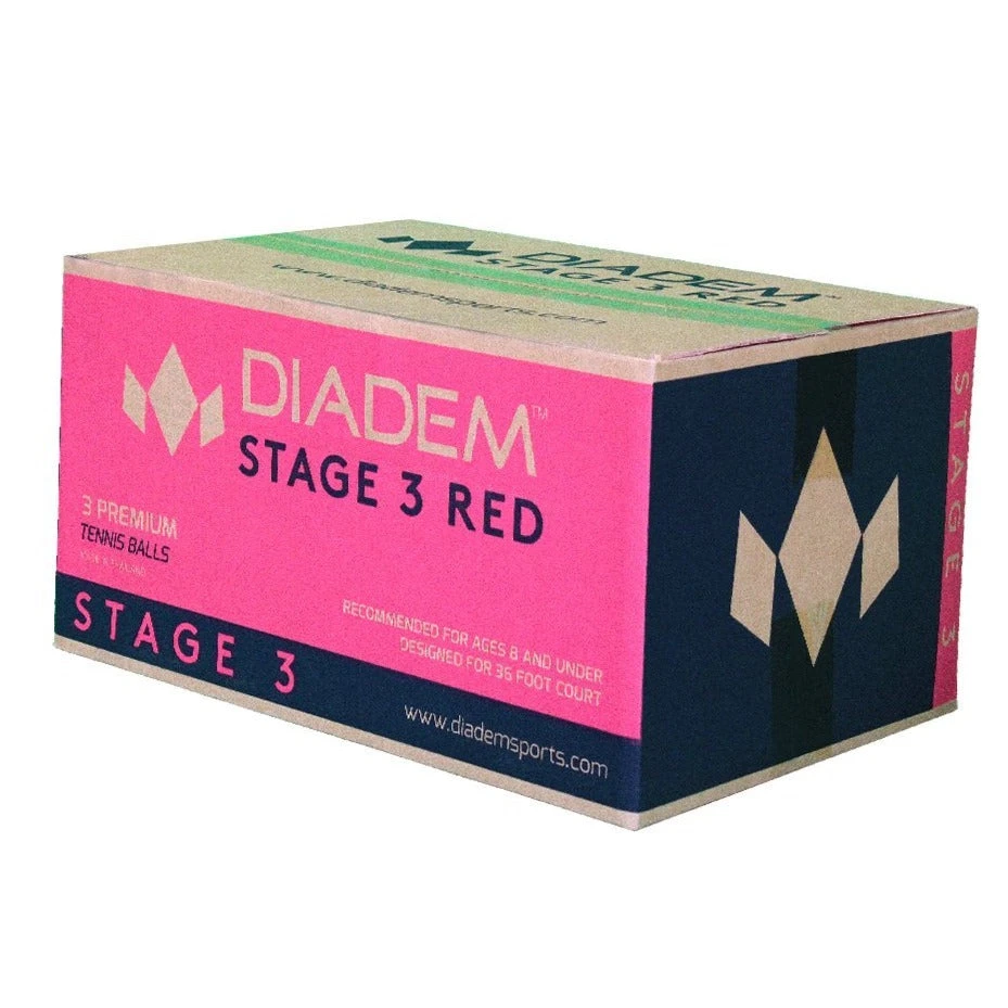 Diadem Premier Stage 3 Red Felt Junior Tennis Balls - 24 Case 1 Diadem Premier Stage 3 Red Felt Junior Tennis Balls - 24 Case
