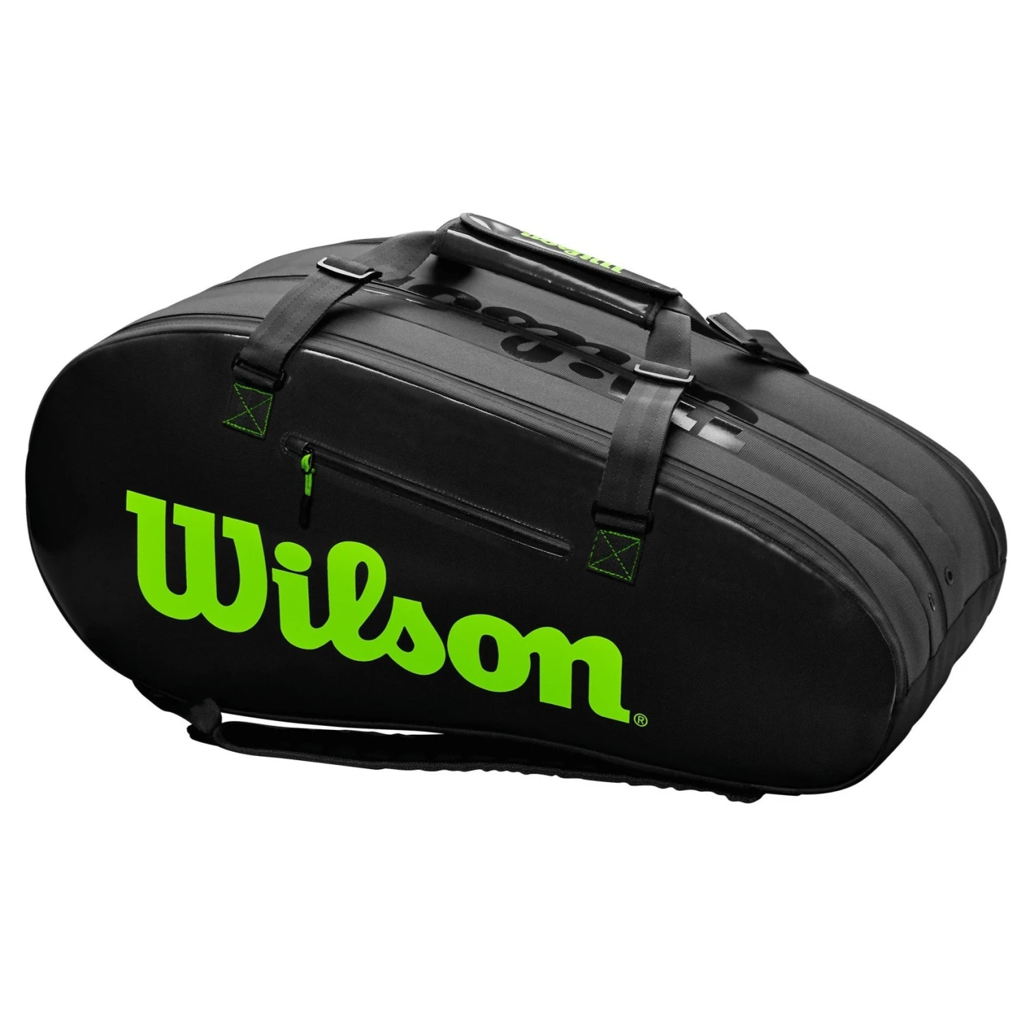 Wilson Super Tour 15 Pack Racquet Bag (Black/Green) 5 Wilson Super Tour 15 Pack Racquet Bag (Black/Green) - Image 5