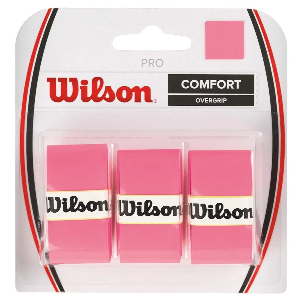 Wilson Pro Overgrip 3 Pack (Pink) 1 Wilson Pro Overgrip 3 Pack (Pink)