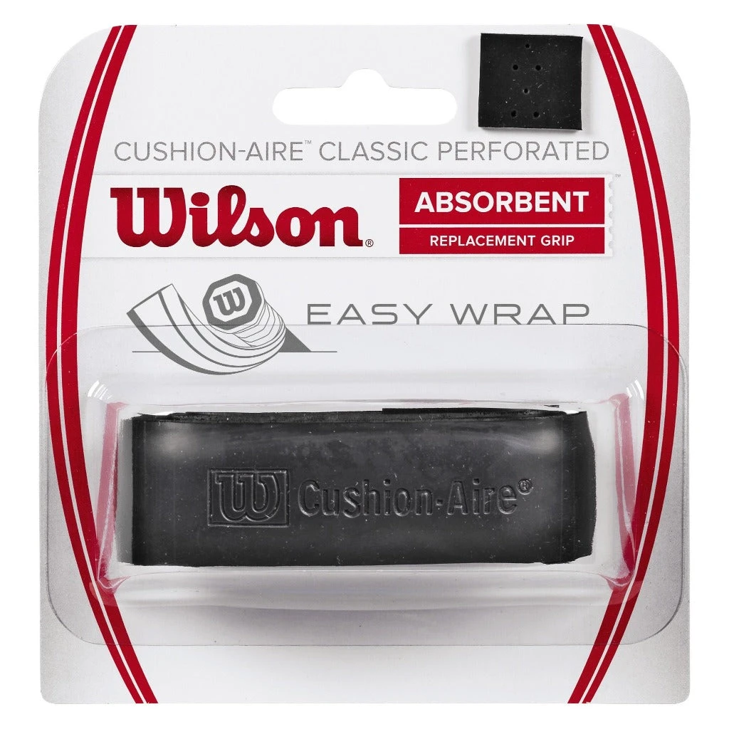 Wilson Cushion-Aire Perforated Replacement Grip (Black) 1 Wilson Cushion-Aire Perforated Replacement Grip (Black)